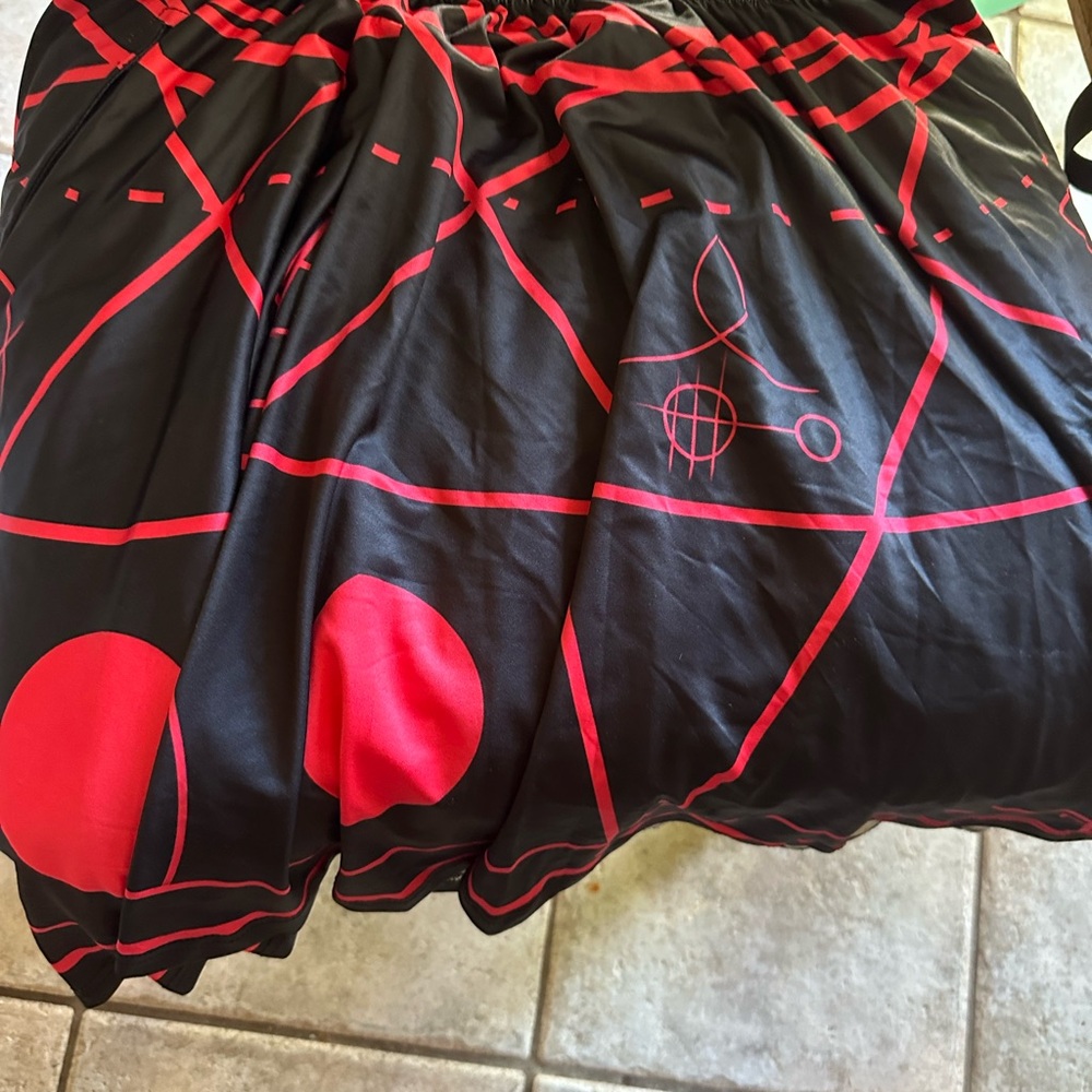 Chic Black and Red Women's Skater Skirt